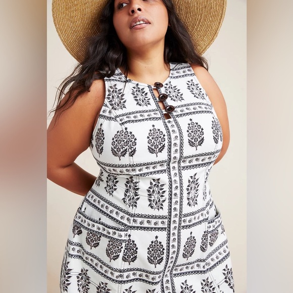 ANTHROPOLGIE Woodblock MIDI Sleeveless Dress - Picture 10 of 14